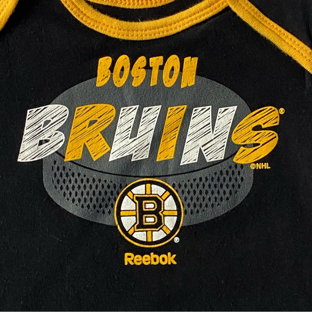 Bruins Reebok One Piece Size 18 Months NWT New Outfit Baby Boys Girls Black NHL